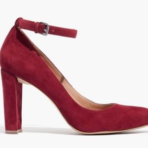 Madewell the Cara Ankle-strap heel Red 6.5